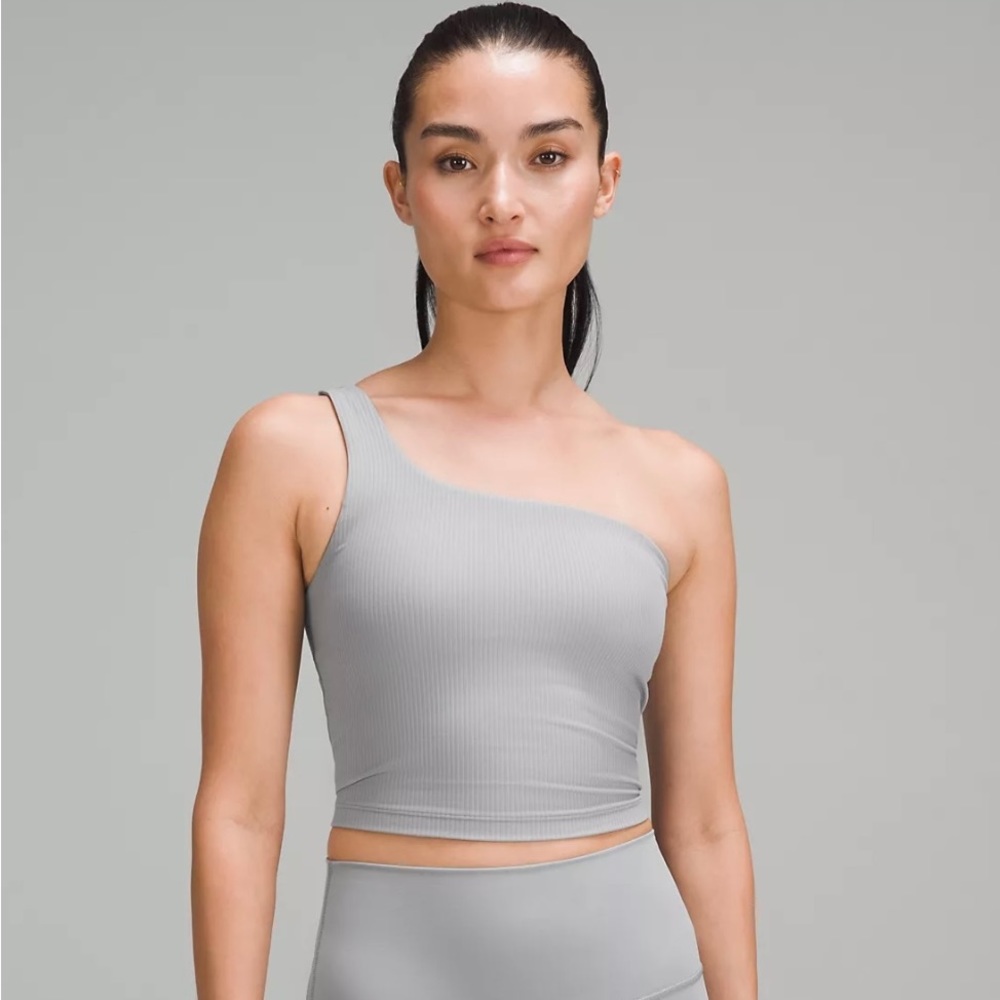 Lululemon nulu asymmetrical yoga tank rhino gray size 6